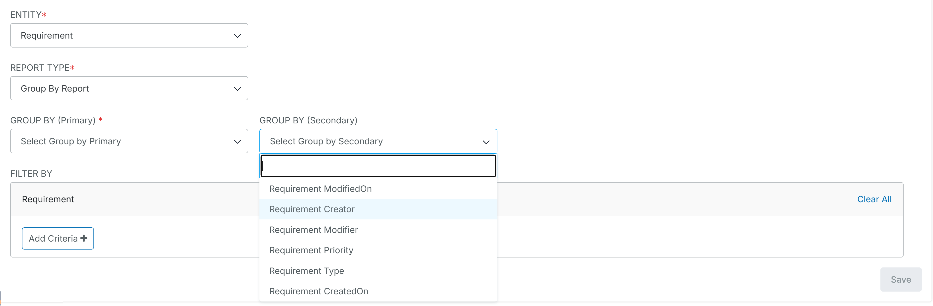Configure Group By