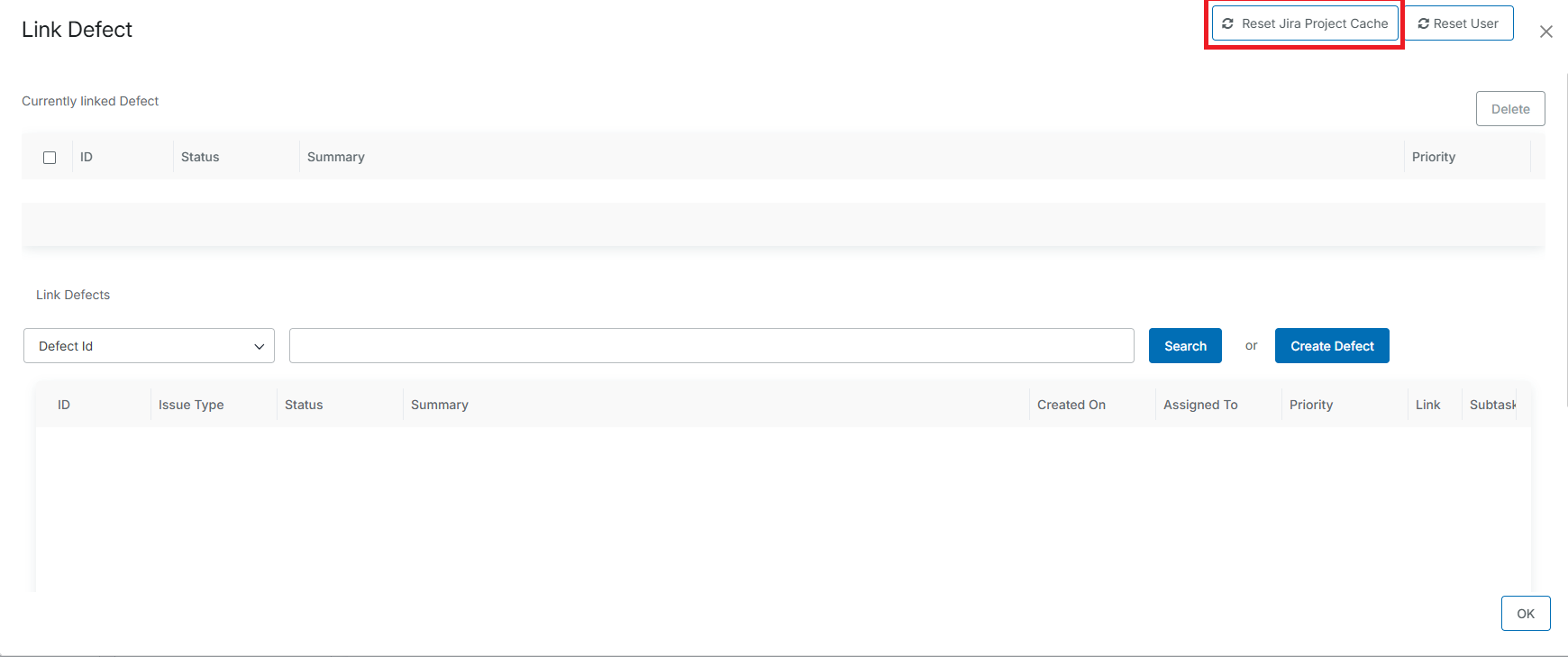Reset Jira Cache Reset Jira Cache